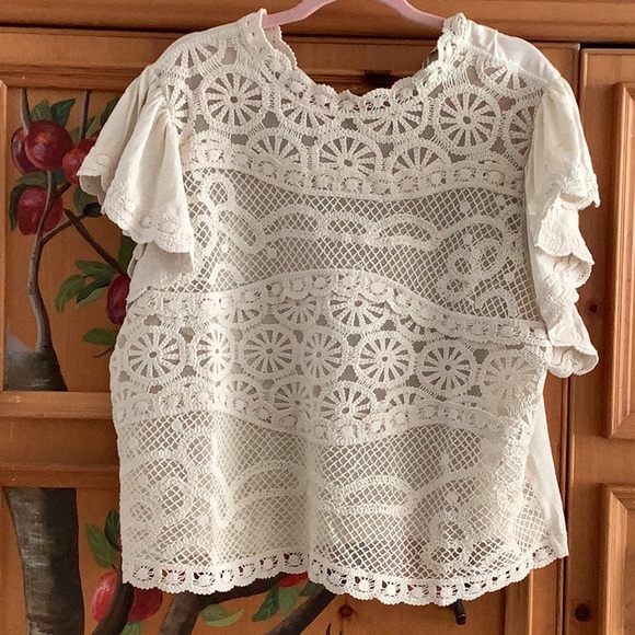 Stunning crochet boho chic top. Plus size 3 X New With Tags - Picture 1 of 5